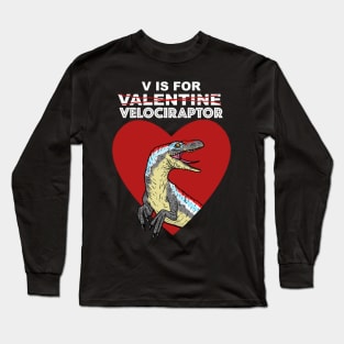 V is for Velociraptor Long Sleeve T-Shirt